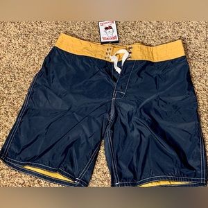 BNWT. Birdwell Beach Britches 311 board shorts. 32. USA (CA) Blue & yellow.